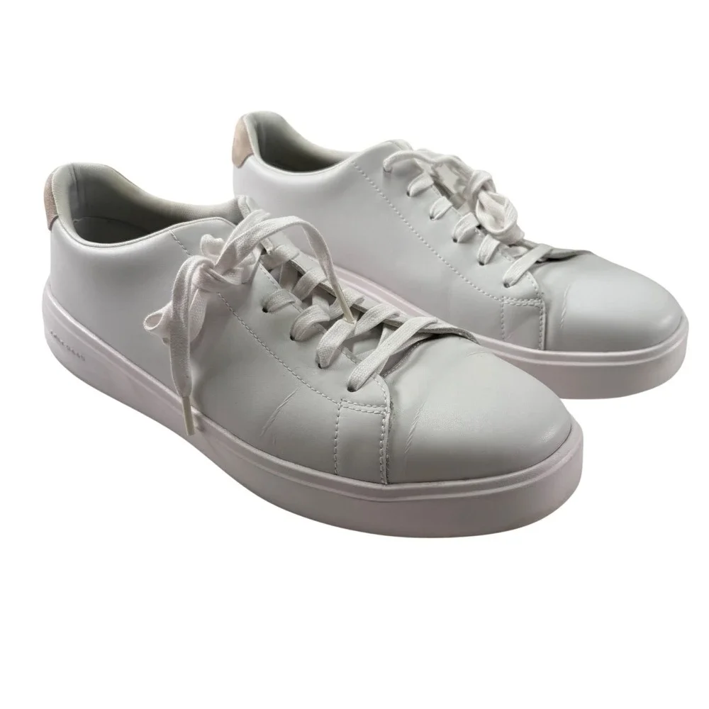 Cole Haan GrandPro Tennis‎ Sneakers White Leather Lace Up Men's Size 12